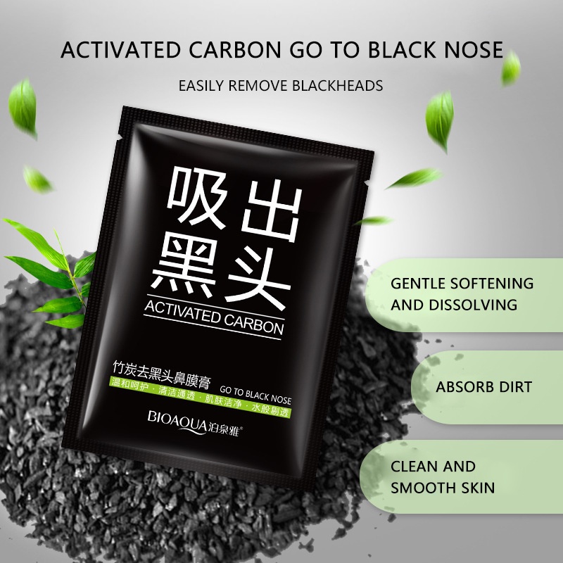 Mặt nạ than tre lột mụn đầu đen vùng mũi thu nhỏ lỗ chân lông | BigBuy360 - bigbuy360.vn