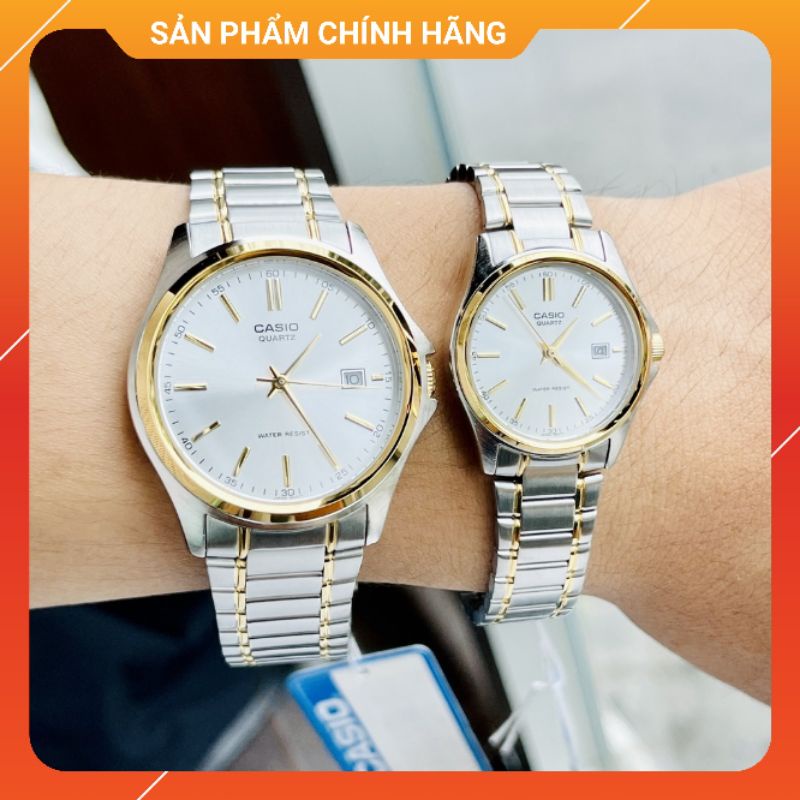 Đồng hồ đôi nam nữ dây thép chính hãng Casio MTP-1183G-7A
