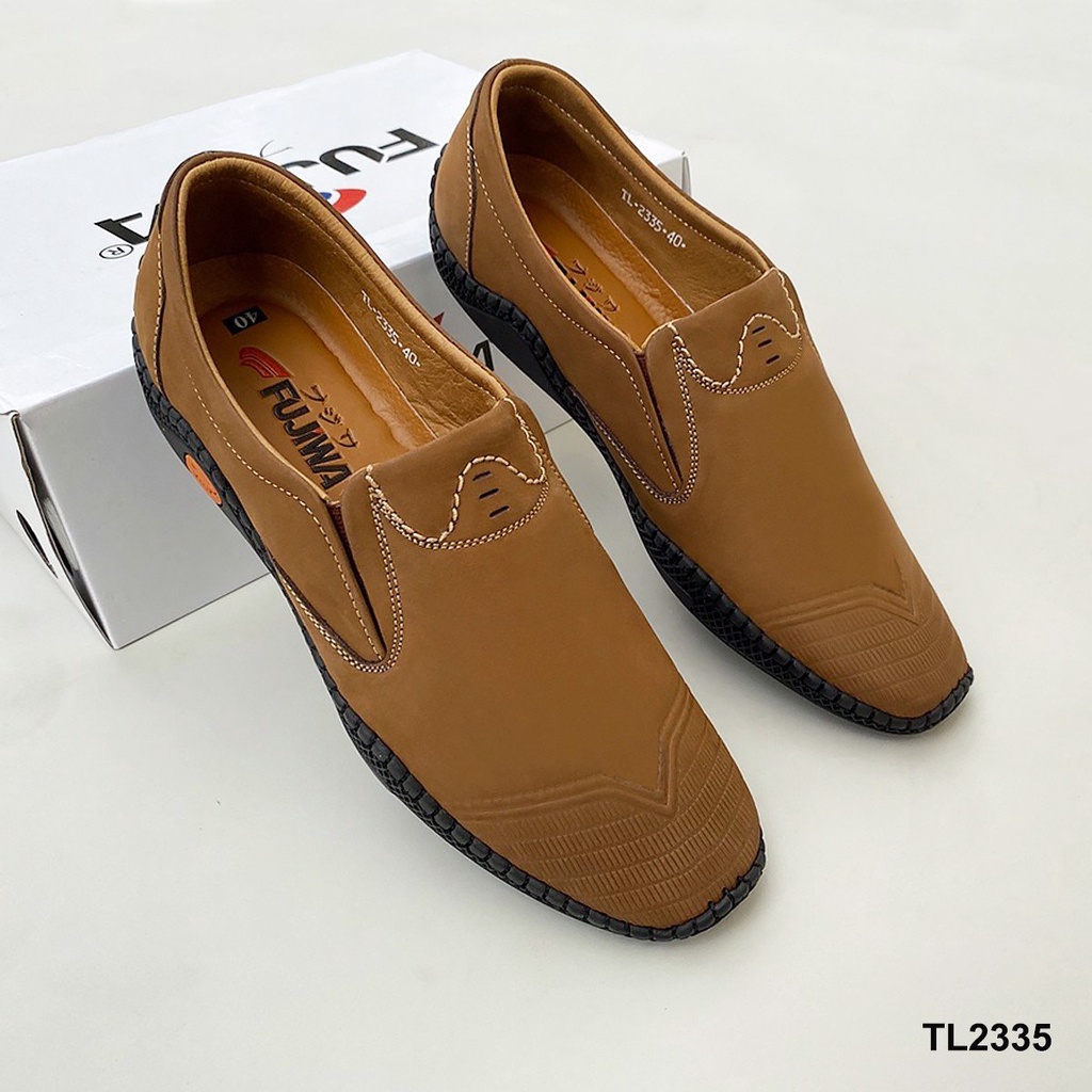 Giày Lười Da Bò FUJIWA - TL2335. Da Thật Nguyên Miếng. Được Đóng Thủ Công (Handmade). Size:  38, 39, 40, 41, 42, 43