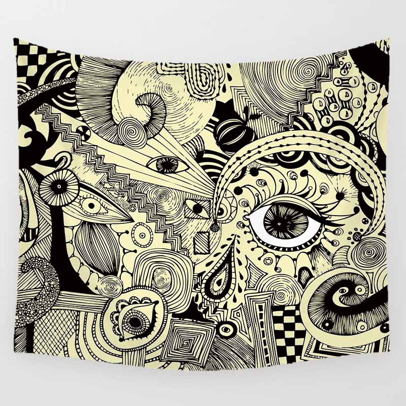 Stars and moon on the sea abstract beautiful  mandala wall art tapestry bedroom decor wall hanging tapestry