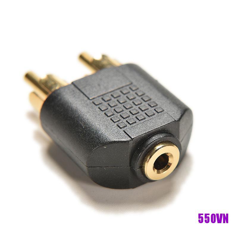 Đầu Chuyển Đổi Âm Thanh Từ Jack 3.5mm Sang 2 Rca Chuyên Dụng | BigBuy360 - bigbuy360.vn