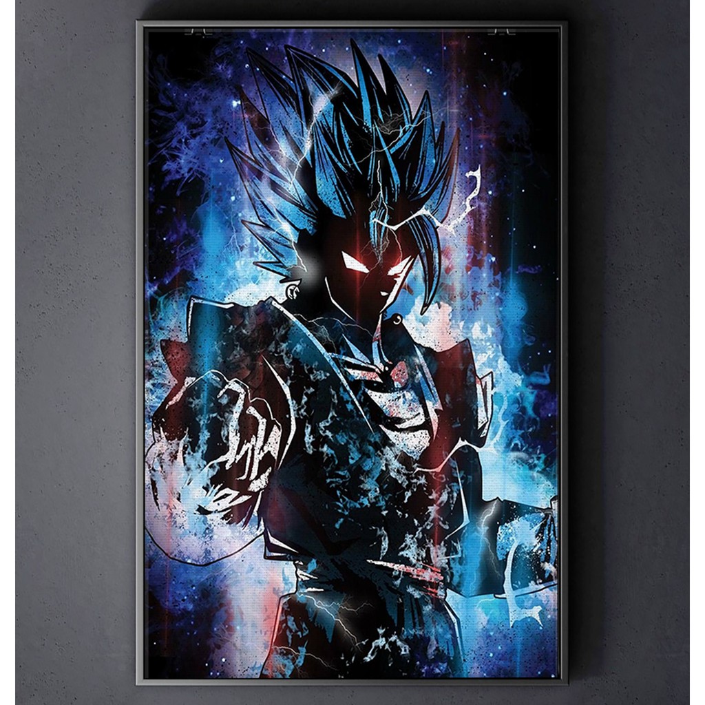 TRANH CANVAS ANIME DRAGON BALLS treo tường in theo yêu cầu - Gogeta