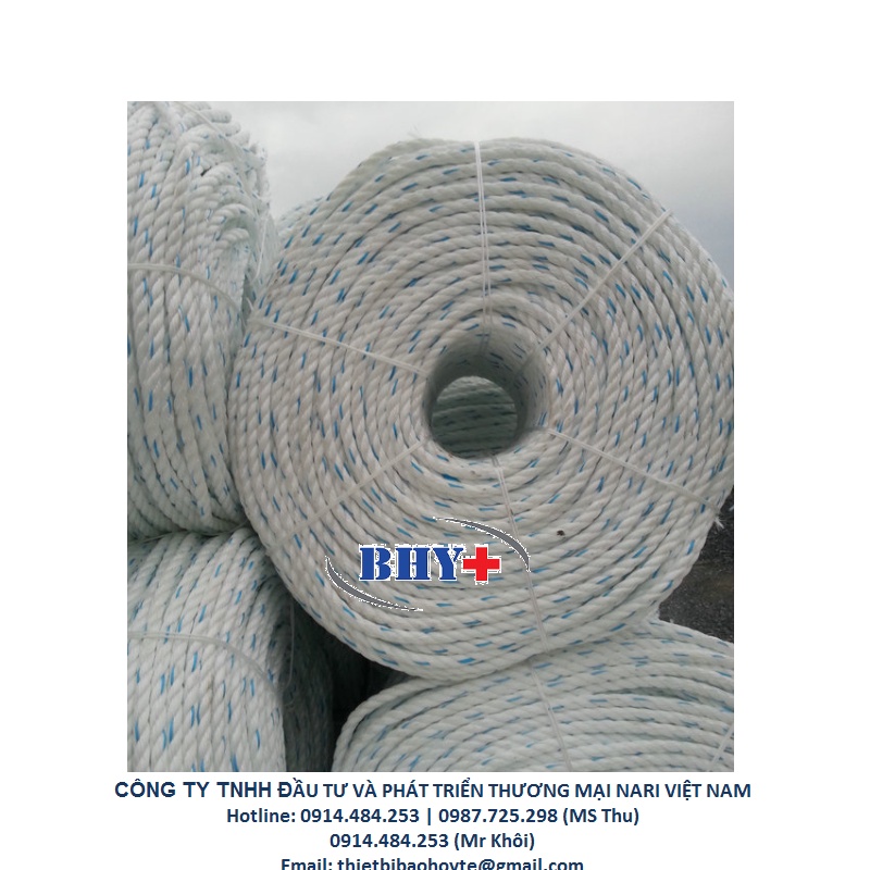 Dây cứu hộ lõi thép phi 12 dài 30m (Đã bao gồm hai móc khóa), dây cứu hỏa pccc