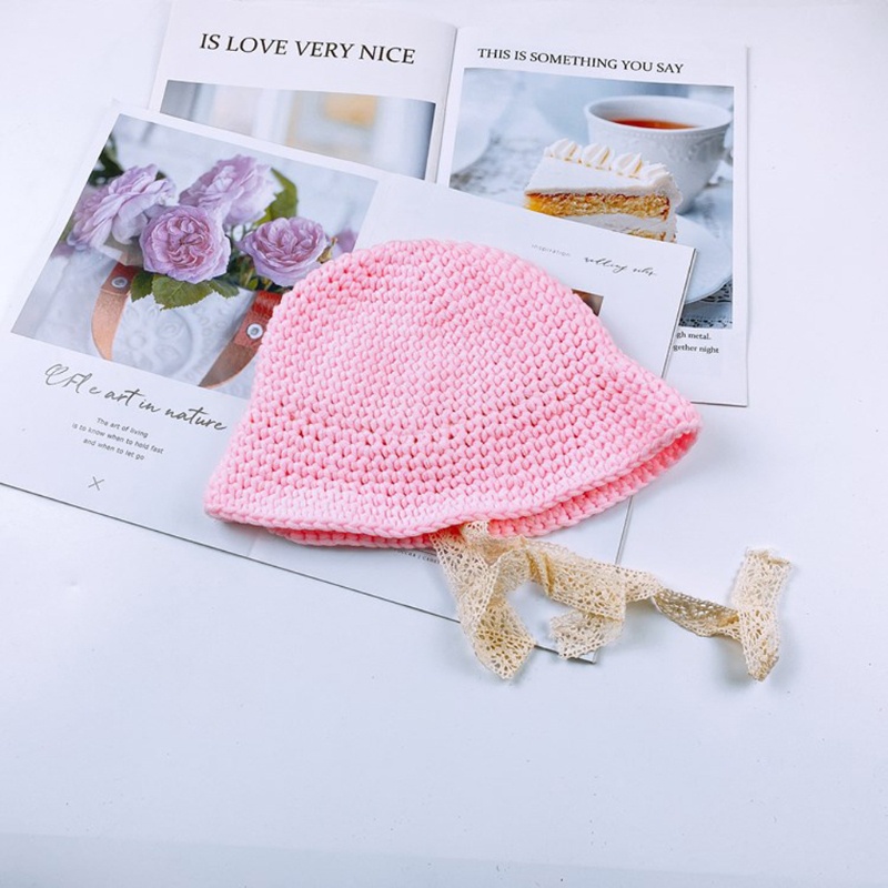 Mũ Dệt Kim Phối Ren Phong Cách Công Chúa Thời Trang Mùa Đông Cho Bé Gái