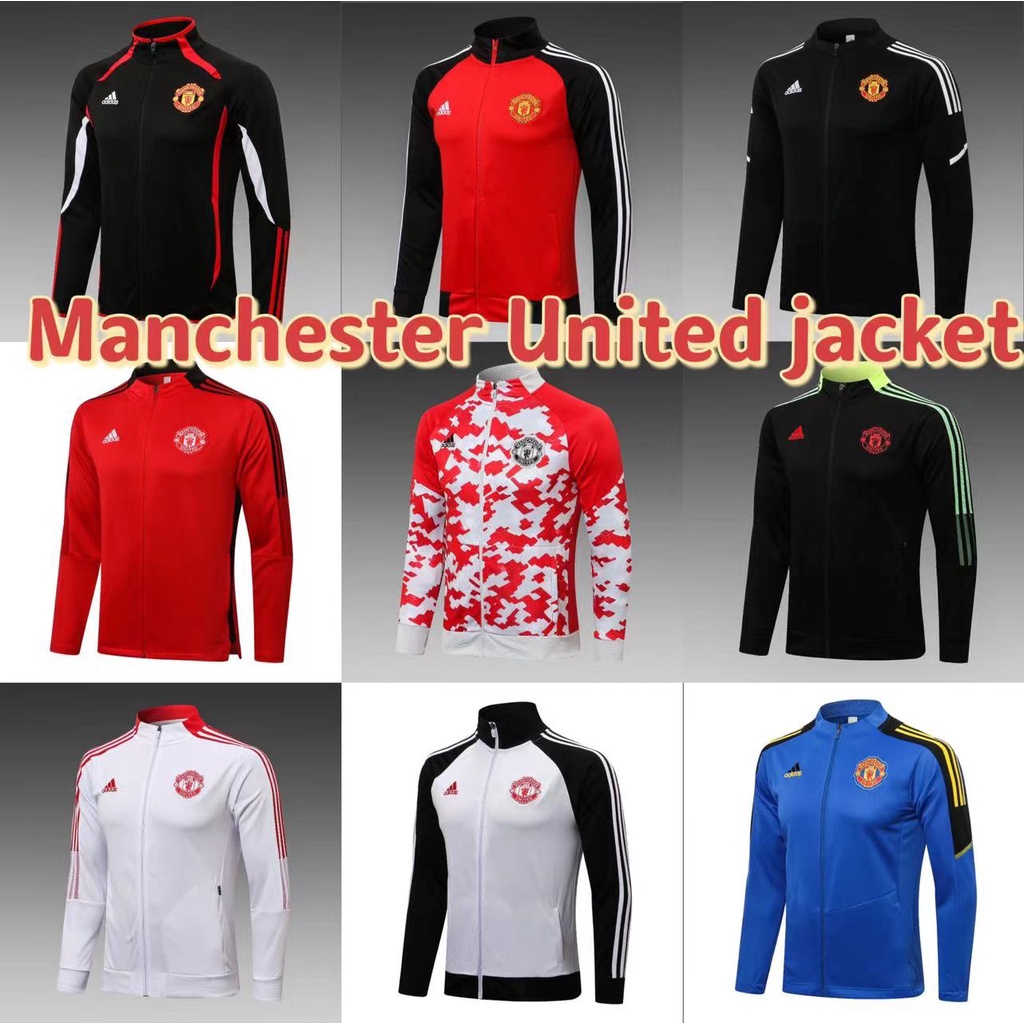 Áo Khoác Bóng Đá Dáng Dài Phối Khóa Kéo Thời Trang 2022 / 23 Manchester United Cá Tính Cho Nam