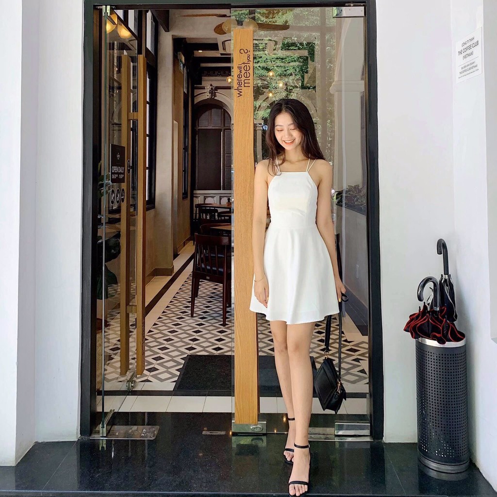 Đầm nữ cổ yếm 4 dây hở lưng #5