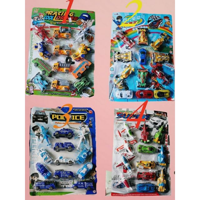 《HCM》 Bộ đồ chơi xe hơi, máy bay, xe tăng chạy bằng trớn