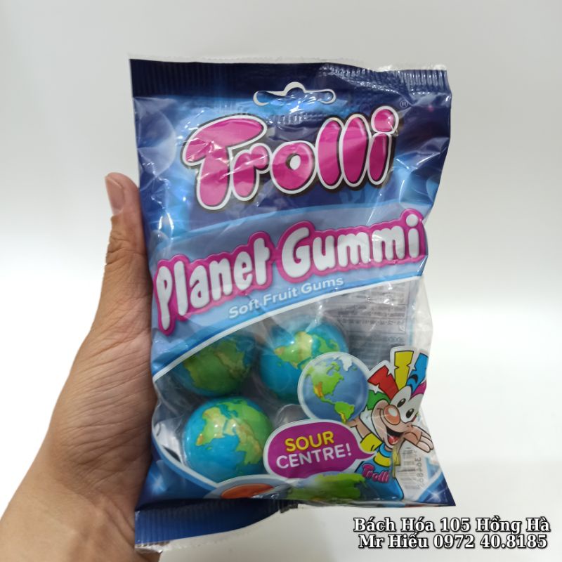 Kẹo Trolli trái đất Planet Gummi 75g (4 viên)