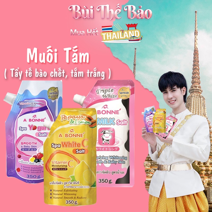 (Vòi) Nội Địa Thái🥛 MUỐI SỮA TẮM TRẮNG, TẨY TẾ BÀO CHẾT A BONNE' THÁI LAN 🇹🇭