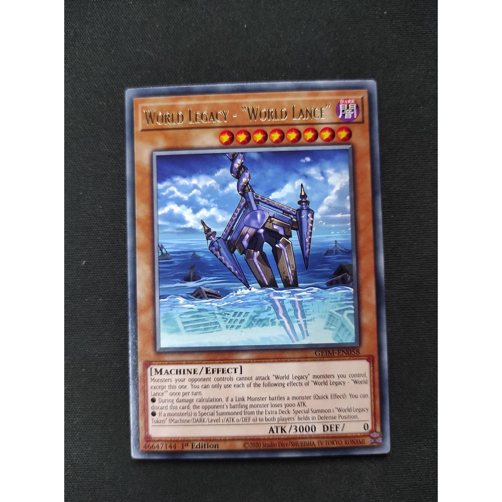 (YGO-TCG)1 lá thẻ bài World Legacy - "World Lance" - GEIM-EN058 - Rare