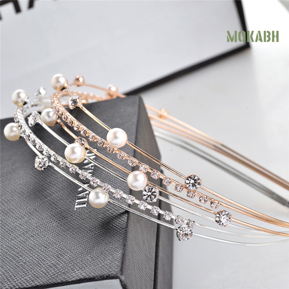 Cài Tóc Đính Đá / Ngọc Trai Giả Nhiều Lớp Xinh Xắn Thời Trang Cho Nữ