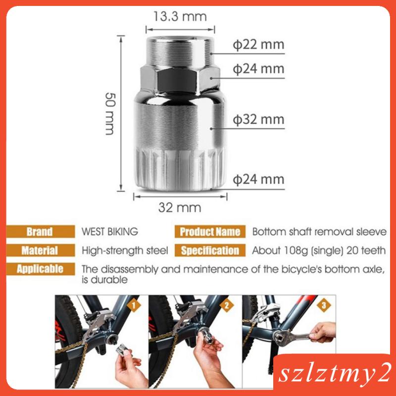 Bộ 6 Dụng Cụ Kéo Xích Cassette Xe Đạp Loại Bỏ BB Bánh Đà Tẩy