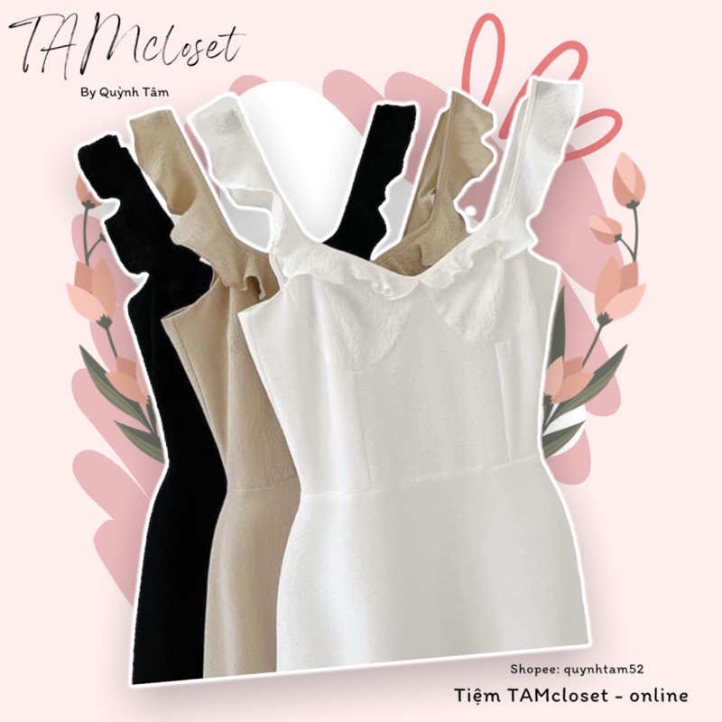 Đầm xoè 2 dây bèo