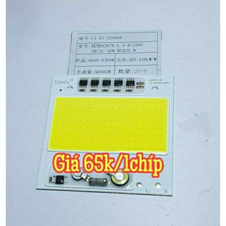 Chíp led 50w - 220v - 8 * 8cm sáng vàng