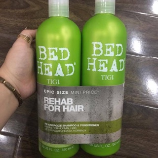 Cặp gội xả tigi - 750ml - xanh lá