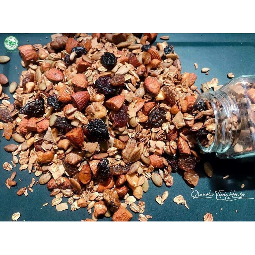 Đồ ăn vặt granola Lê Nguyệt Nuts 250g, Mix nuts tẩm mật ong,ngũ cốc giảm cân, dành cho người bận rộn