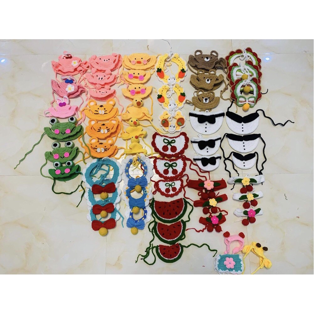 Vòng cổ len handmade cho CHÓ/MÈO