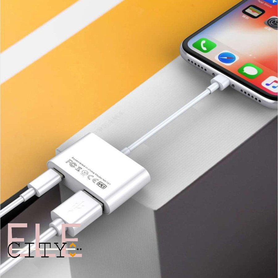 111ele} Lightning to USB 3 Camera Adapter Lighting to USB 3.0 Female Adapter Cable