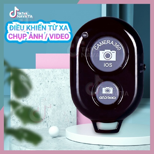 Điều khiển chụp ảnh từ xa kết nối bluetooth hộ trợ cả quay video từ xa, remote shutter nút bluetooth điều khiển chụp ảnh