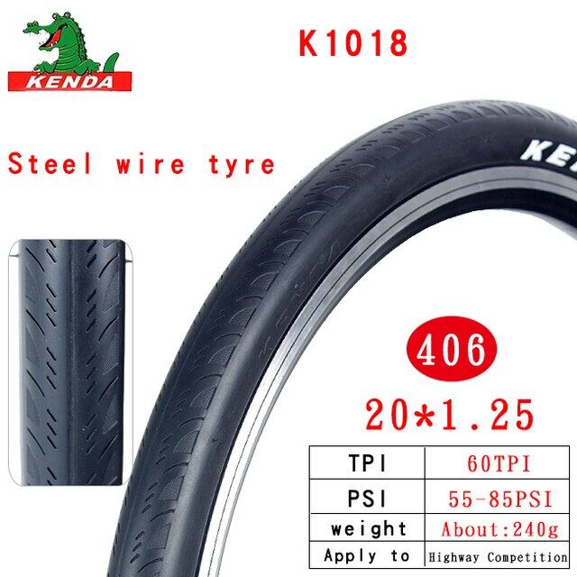 KENDA Lốp Xe Đạp K1018 451 20*1 1/8 700C 700*23C 25C 60TPI Dạng Gấp Gọn Tiện Dụng