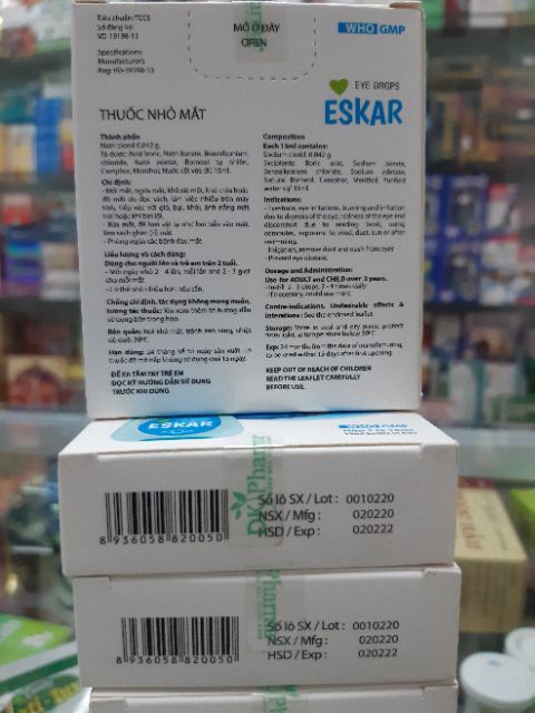 ✅ THUỐC NHỎ MẮT ESKAR