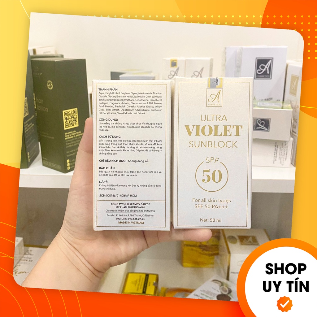 Kem chống nắng Phương Anh Ultra Violet A Cosmetics