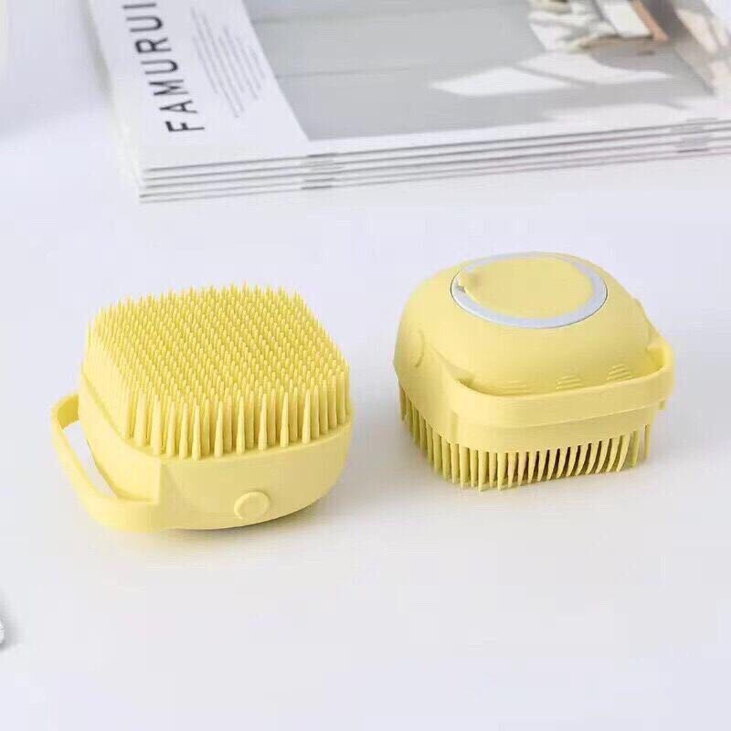Bàn chải tắm massage MASEKI - Chất liệu silicone NHẬT BẢN gỡ rối mềm mại