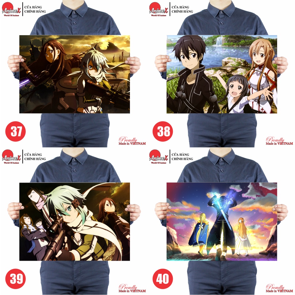 Tranh Poster Dán Tường Hình Anime Sword Art Online - SAO - Đao Kiếm Thần Vực - Áp Phích By AnimeX 21-40