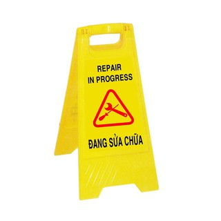 Bảng cảnh báo khu vực đang sửa chữa