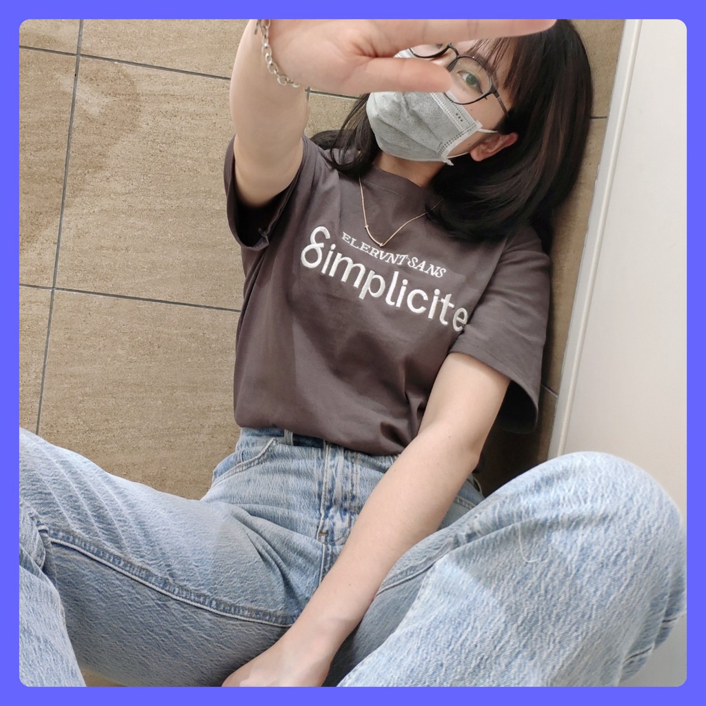 Áo phông nam nữ oversize tay lửng áo đôi chữ Simplicite basic cá tính vải cotton khô cao cấp hottrend ẢNH THẬT TỰ CHỤP