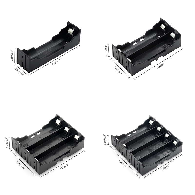 Hộp Đựng Pin Lưu Trữ Cho 18650 Pin sạc 3.7V 1/2/3/4 Khe ABS
