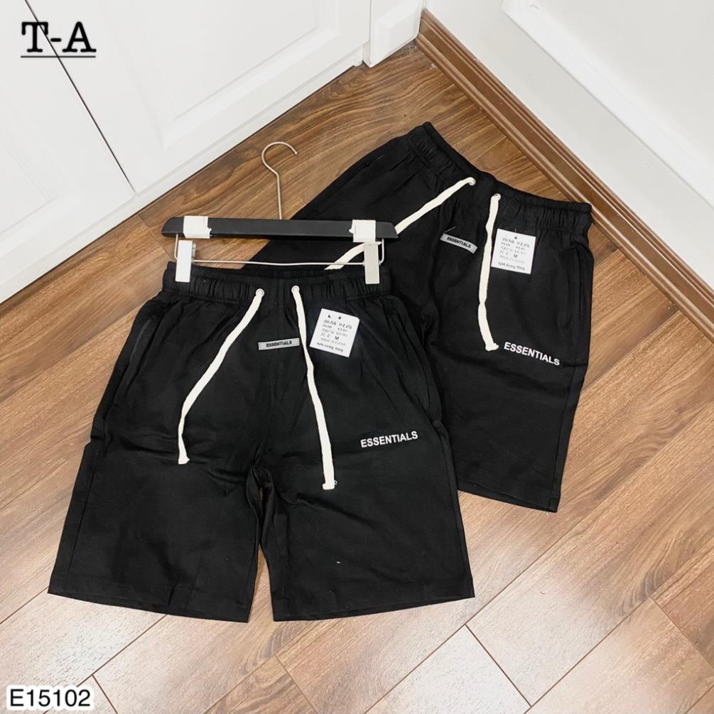 [Sẵn Hàng] Quần Đùi Chất Nỉ Mỏng ESS Nam thêu chữ - Quần Shorts ngắn nam ESS Chữ In Siêu Net
