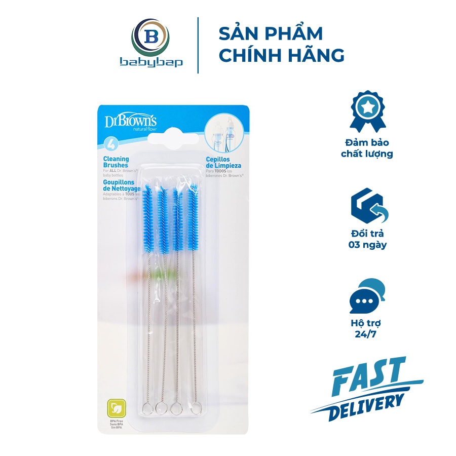 Bộ 4 Cây Cọ Rửa Phụ Kiện Bình Sữa Dr Brown_s