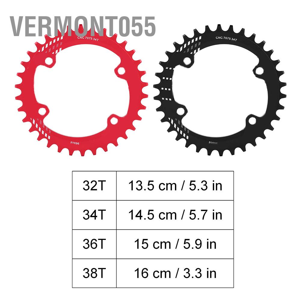 Vermont055 BCD 96MM Narrow Wide Chainring Single Chain Ring for M6000 M7000 M8000