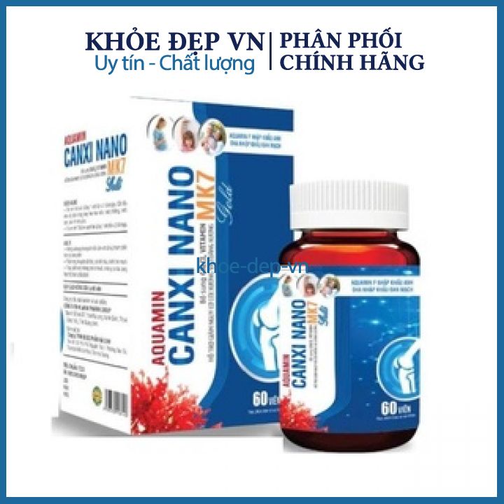 Viên uống Canxi Nano MK7 phát triển chiều cao, chắc khỏe xương - Hộp 60 viên