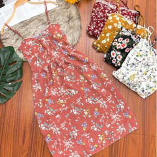 Đầm hoa hai dây có mút ngực