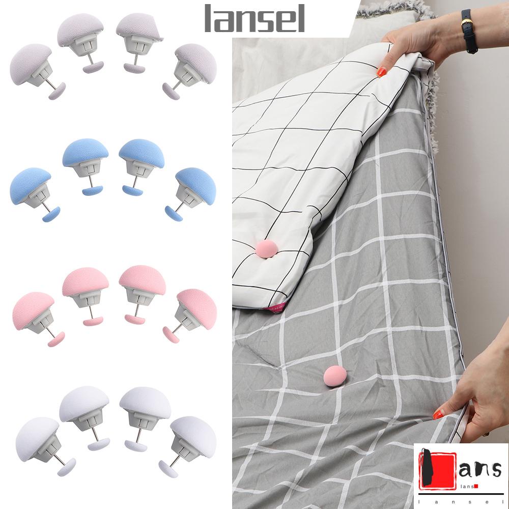 Set 4 Kẹp Cố Định Ga Trải Giường Chống Trượt Hình Nấm Nhiều Màu Sắc