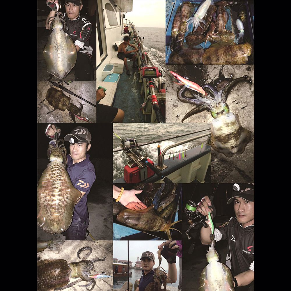 Mồi câu cá nhân tạo hình tôm mực dạ quang 3.0# 3.5# 92mm 15g / 110mm 21g 2021