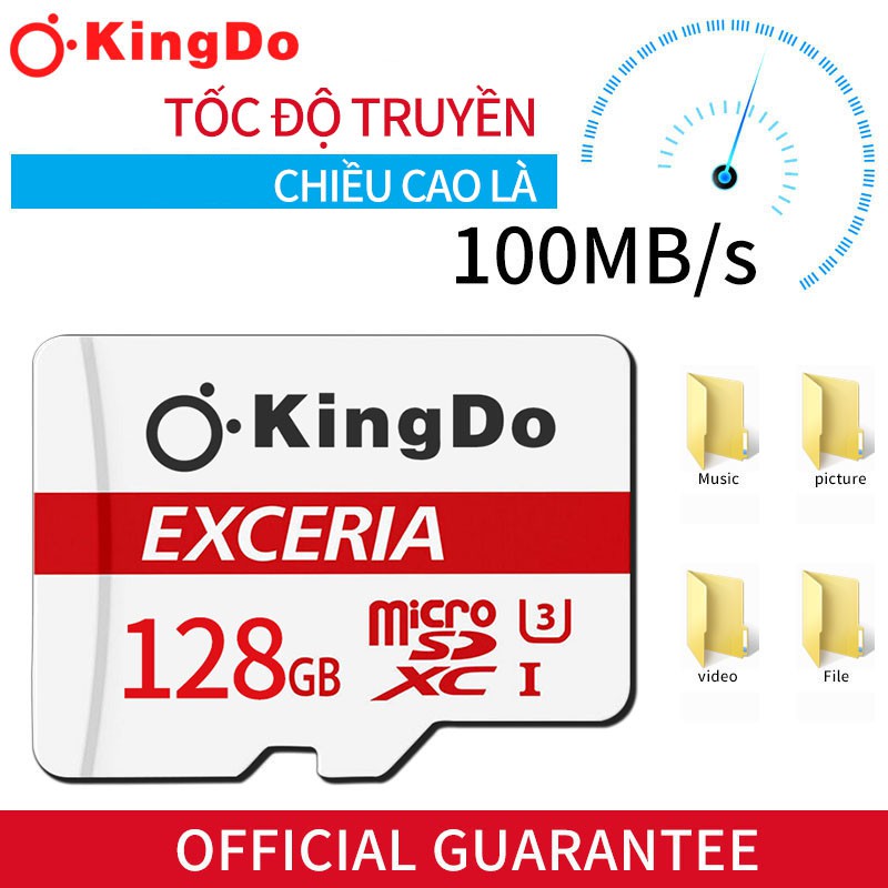 [Mua 1 tặng 1] Thẻ nhớ MicroSDHC UHS-I U1 128GB/64GB 100MB / s- cho máy ảnh và điện thoại (trắng)