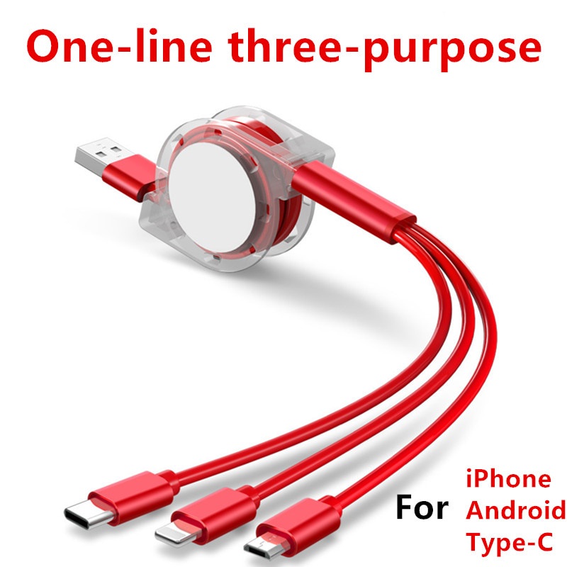 Cáp sạc giao diện USB loại C 3 trong 1 cho Android Samsung Iphone Huawei