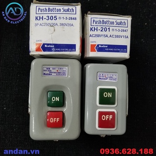 Công tắc điều khiển on-off, nút nhấn điện 3 pha, hộp điều khiển 2 nút nhấn kh-201 kh-305; bs211b bs216b bs230b
