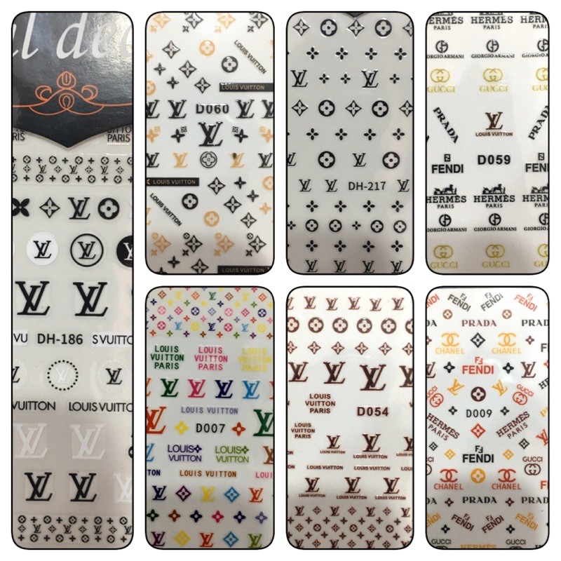 STICKER LV CÁC KIỂU DÁN MÓNG ( mẫu2023)