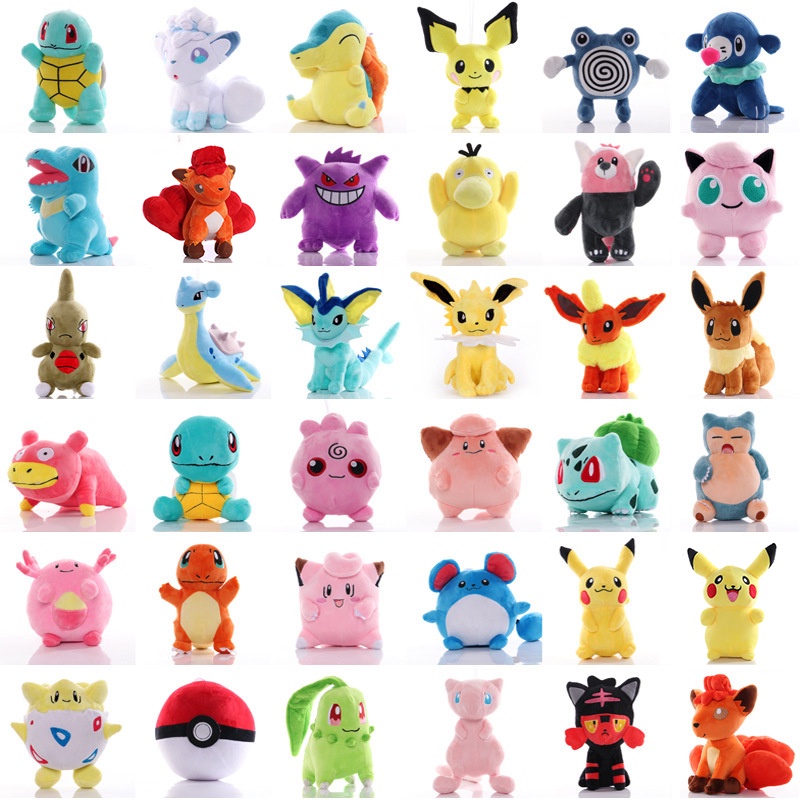 Búp bê nhồi bông anime Pokemon Pikachu 40 kiểu dáng
