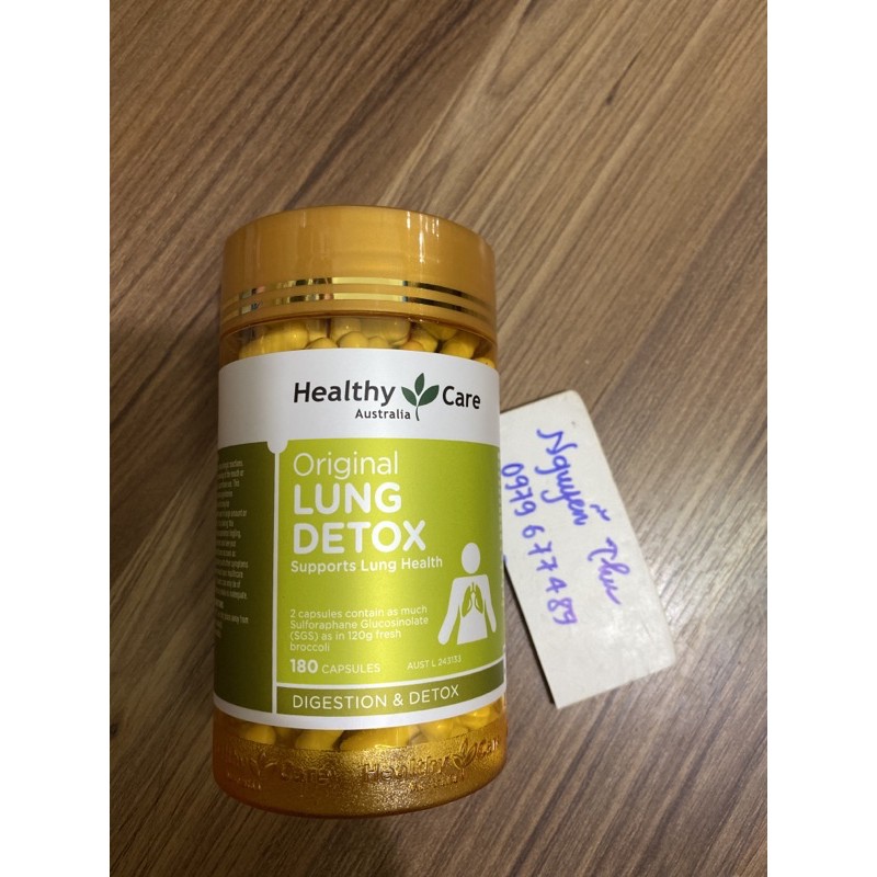 (Mẫu mới) TPBS viên uống hỗ trợ thải độc phổi Healthy Care Original Lung Detox - 180 viên Úc | BigBuy360 - bigbuy360.vn