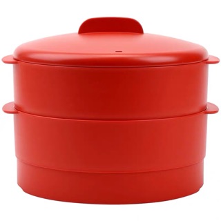Xửng Hấp Nhựa Nguyên Sinh 2- 3 Tầng Steam It - Tupperware - Kín Khí - Kín Hơi - Nhanh Chín - An Toàn