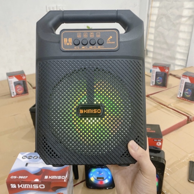 Loa Bluetooth Superbass Kimiso QS 3607 Tặng Kèm Mic Hát, Kết Nối được Với Tất Cả Cá Thiết Bị - BH Lỗi 1 Đổi 1