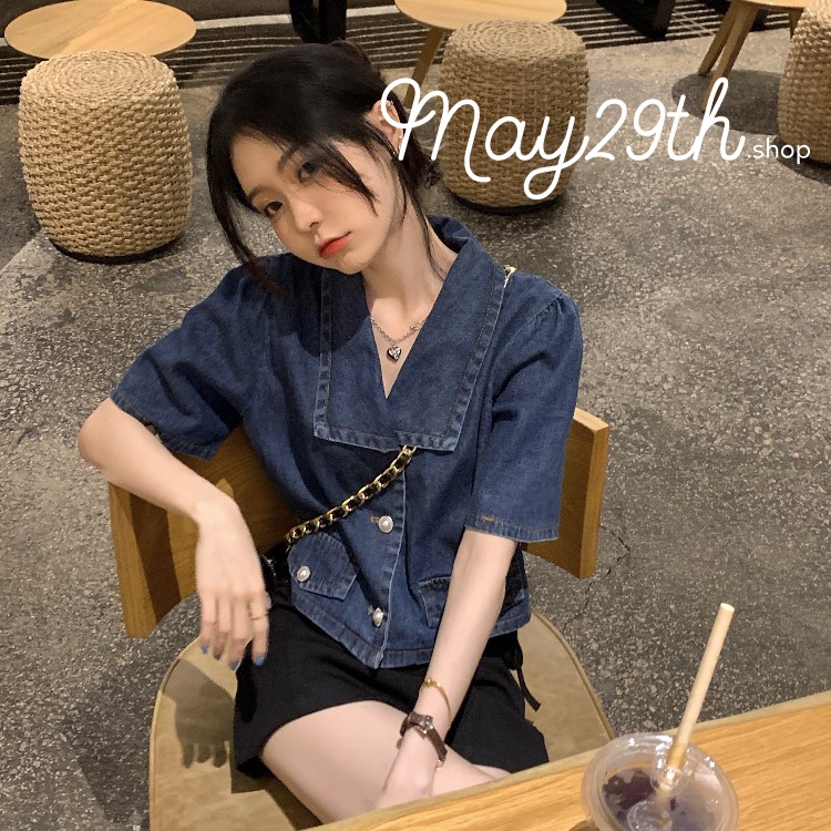 May29th.shop Áo bò denim tay lỡ siêu phong cách