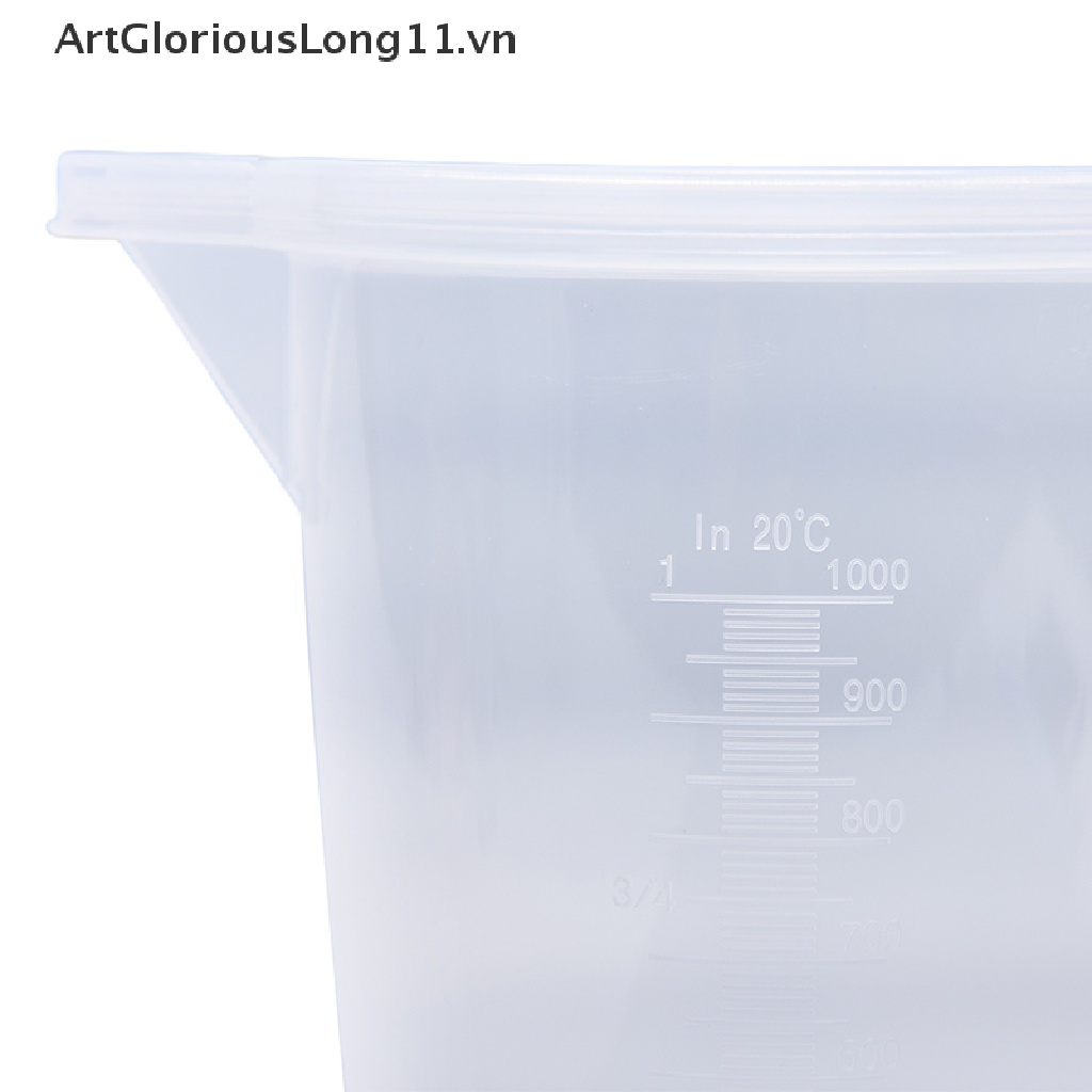【ArtGloriousLong】 Plastic Measuring Jug Cup Thick Handle Sealing Cover Kitchen Cooking Supplies .