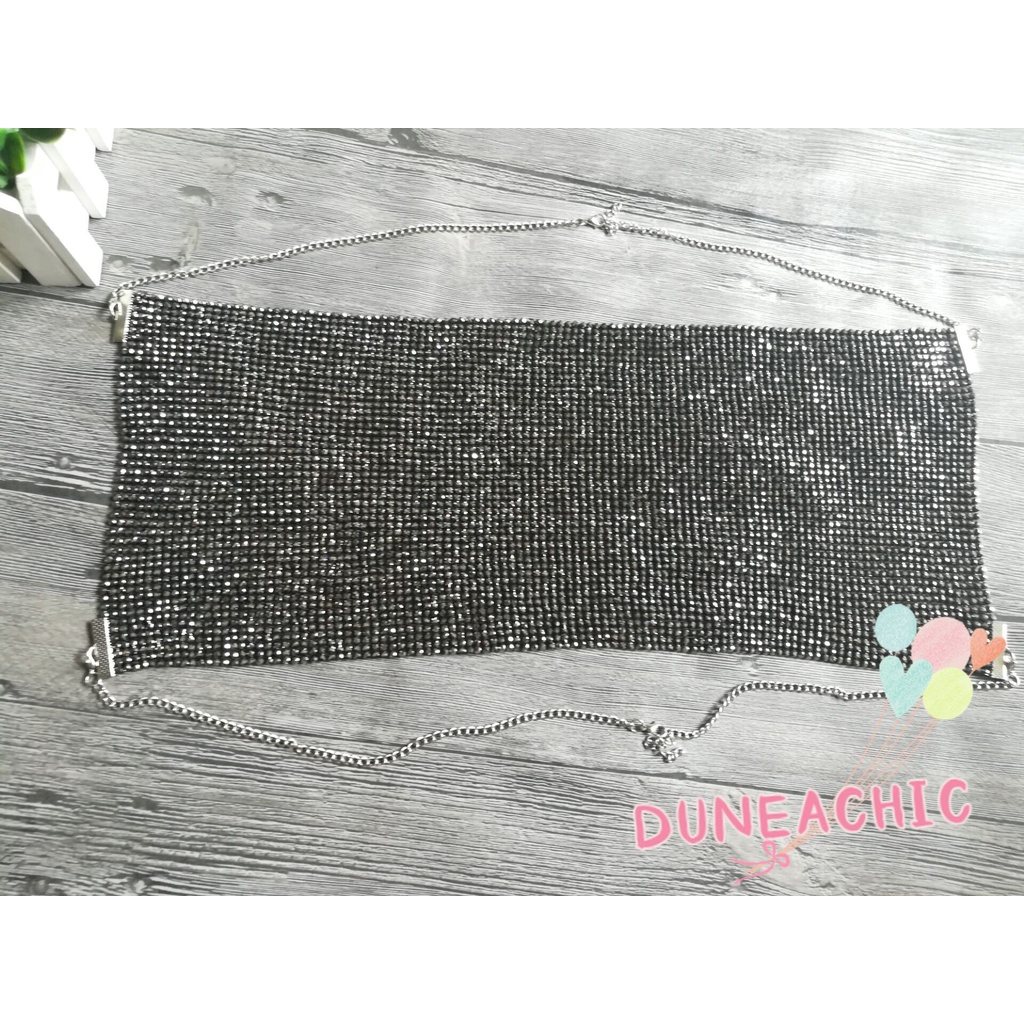 DUNEA Khăn Quấn Hở Lưng Bằng Kim Loại Quyến Rũ Cho Nữ