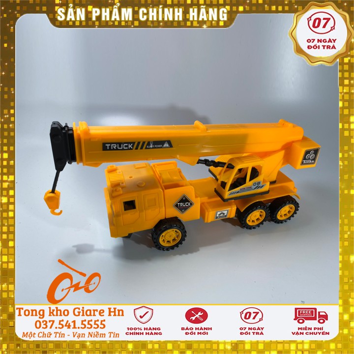 Đồ chơi trẻ em xe cần cẩu, Xe cẩu đồ chơi chạy cót, nhựa an toàn - kiểm định